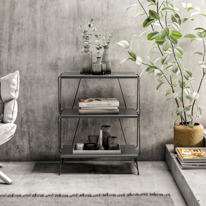 Hanah Home Mesa Lateral Antracita 46x76x30 cm